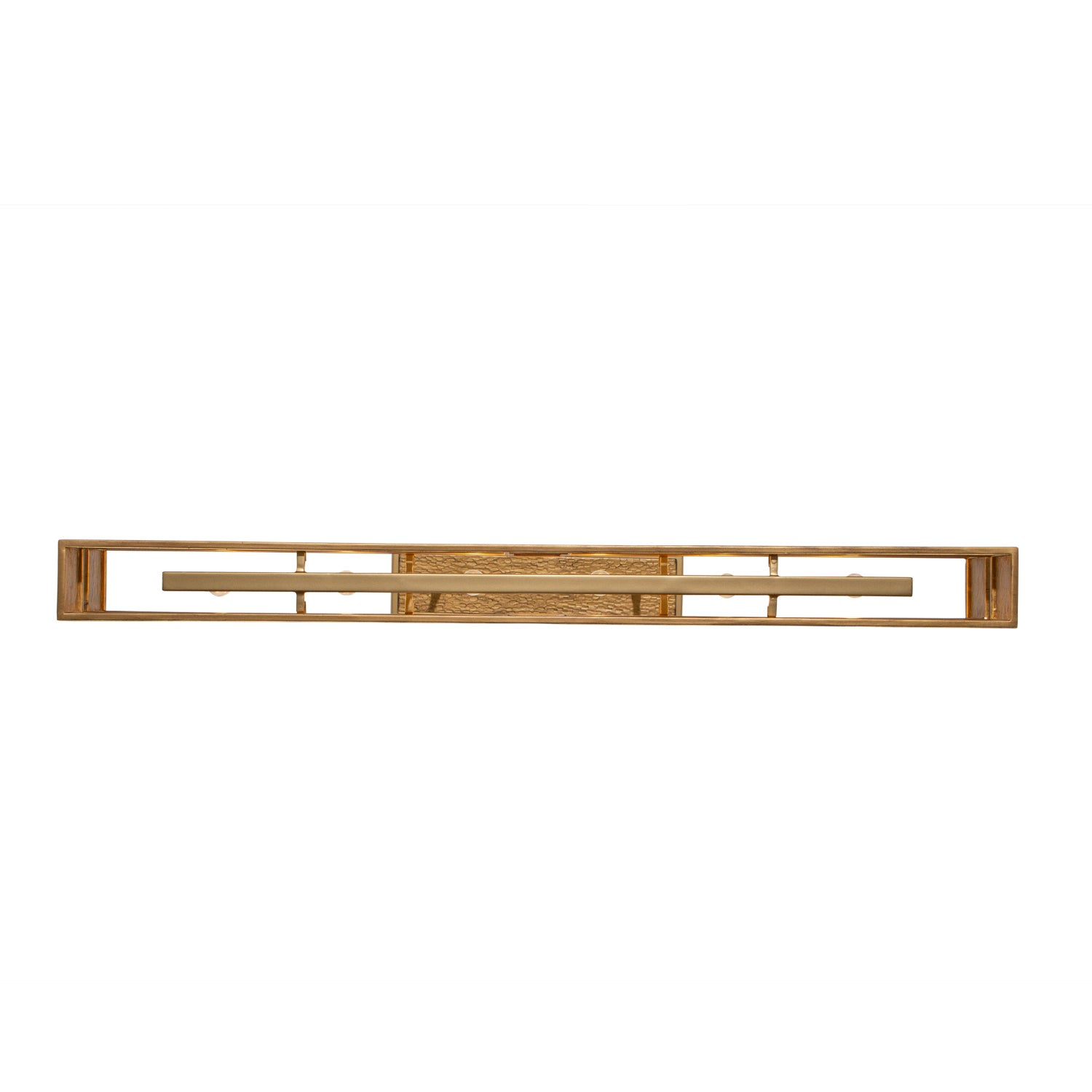 9'' Dos 6 Light Rustic Gold and Brushed Gold Linear Pendant