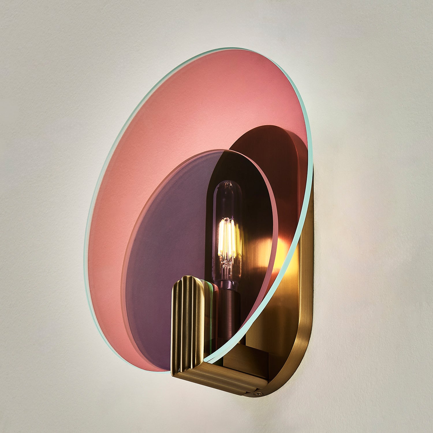 11'' Optics 1 Light Winter Brass Wall Sconce