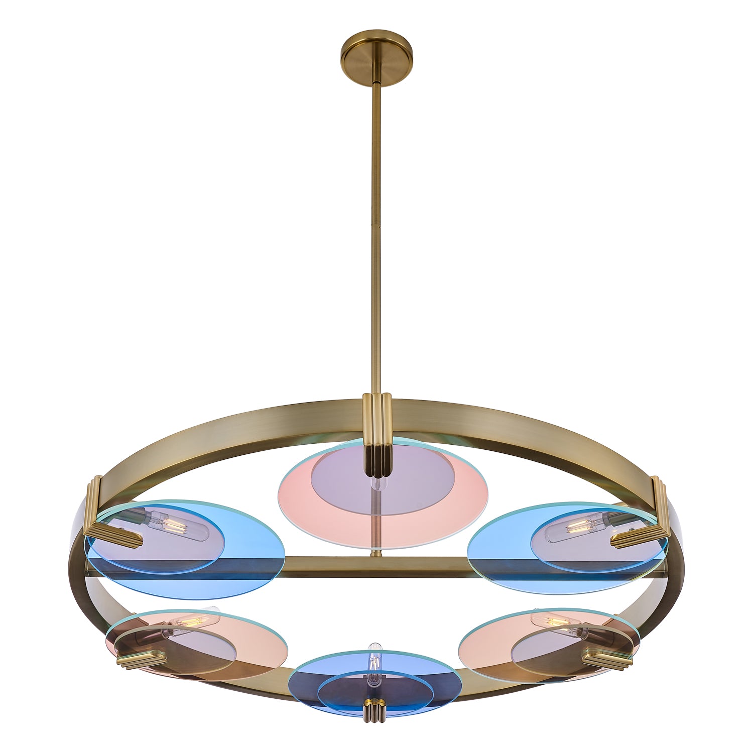 3.25'' Optics 6 Light Winter Brass Chandelier