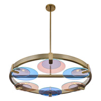3.25'' Optics 6 Light Winter Brass Chandelier