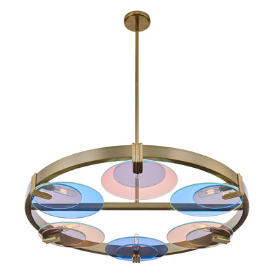 3.25'' Optics 6 Light Winter Brass Chandelier