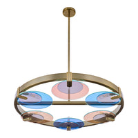 3.25'' Optics 6 Light Winter Brass Chandelier