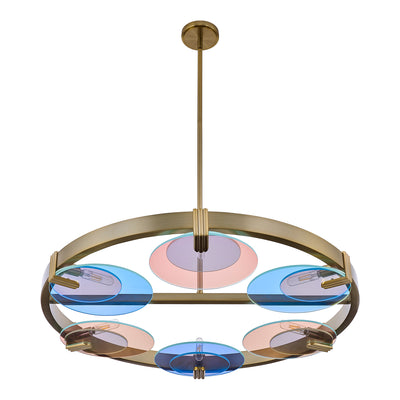 3.25'' Optics 6 Light Winter Brass Chandelier