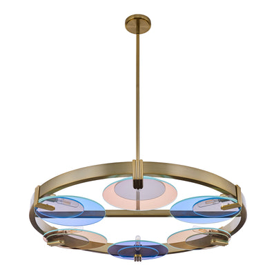 3.25'' Optics 6 Light Winter Brass Chandelier