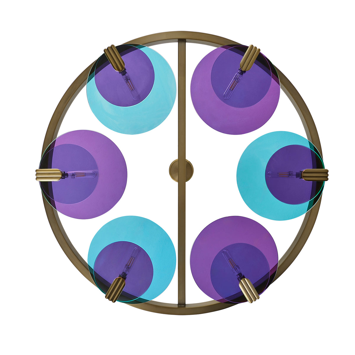3.25'' Optics 6 Light Winter Brass Chandelier