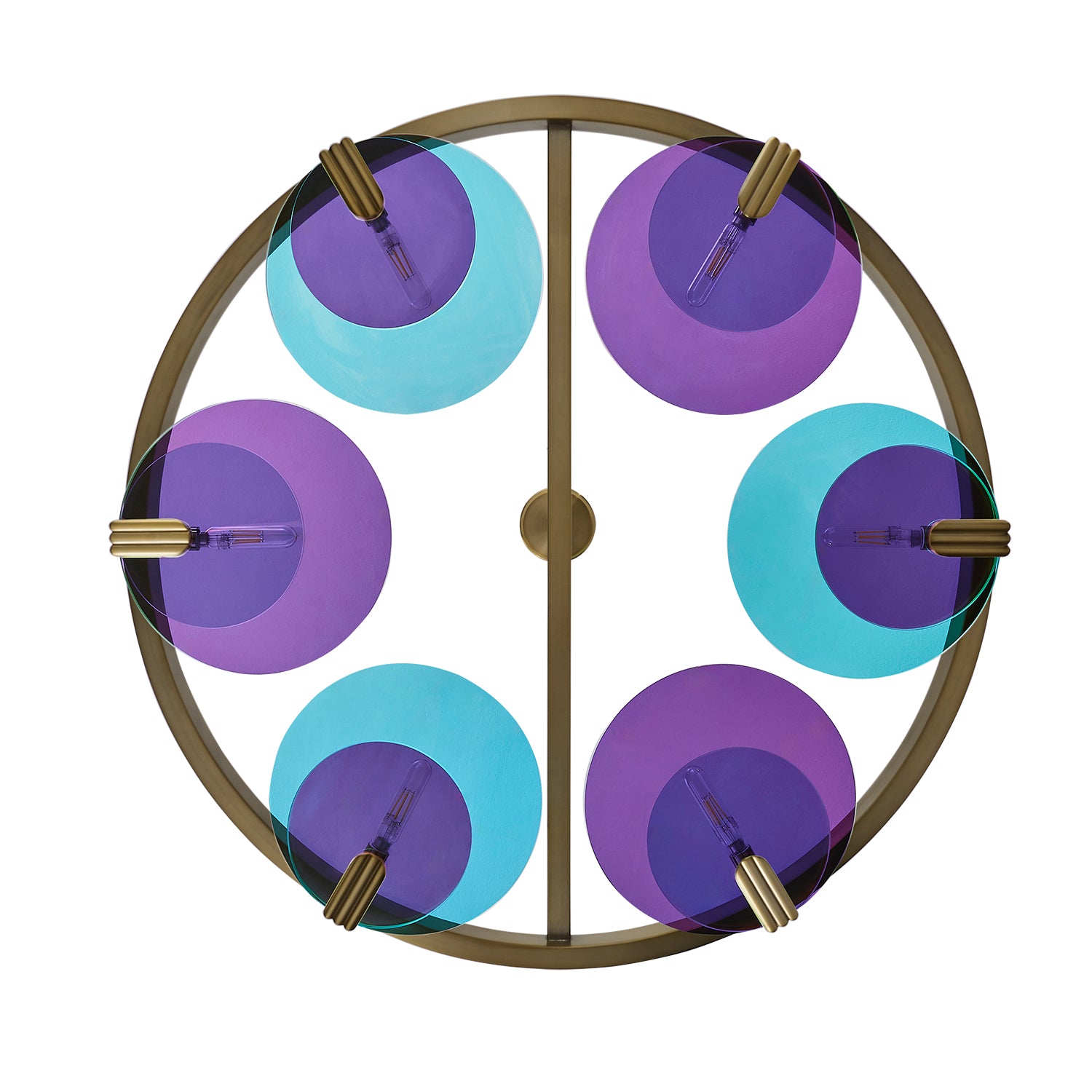 3.25'' Optics 6 Light Winter Brass Chandelier