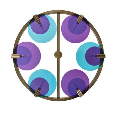 3.25'' Optics 6 Light Winter Brass Chandelier