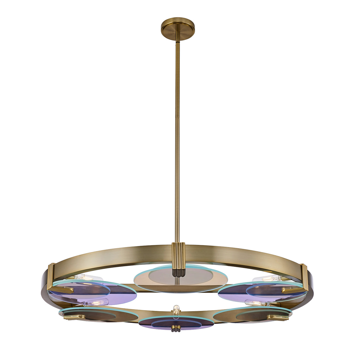 3.25'' Optics 6 Light Winter Brass Chandelier