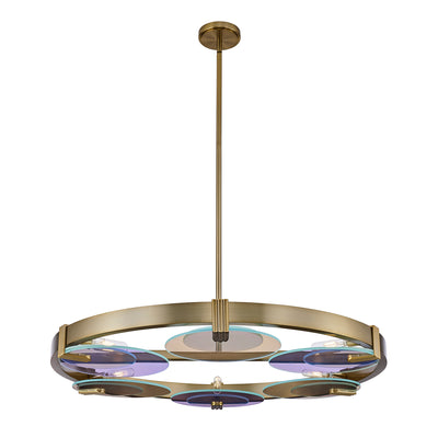 3.25'' Optics 6 Light Winter Brass Chandelier