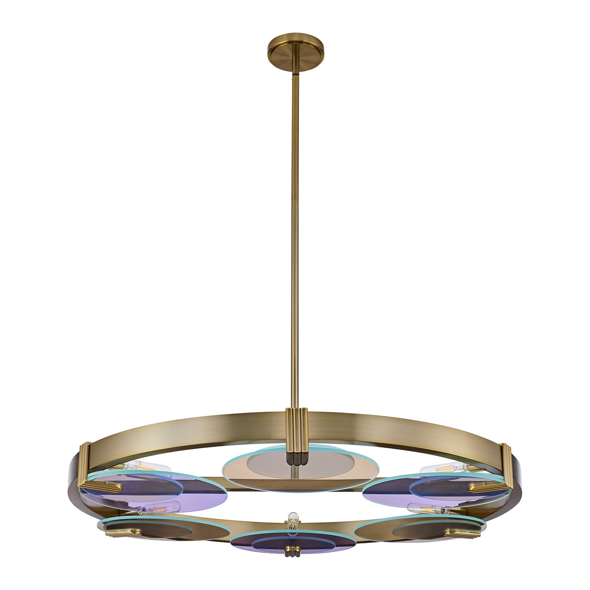3.25'' Optics 6 Light Winter Brass Chandelier