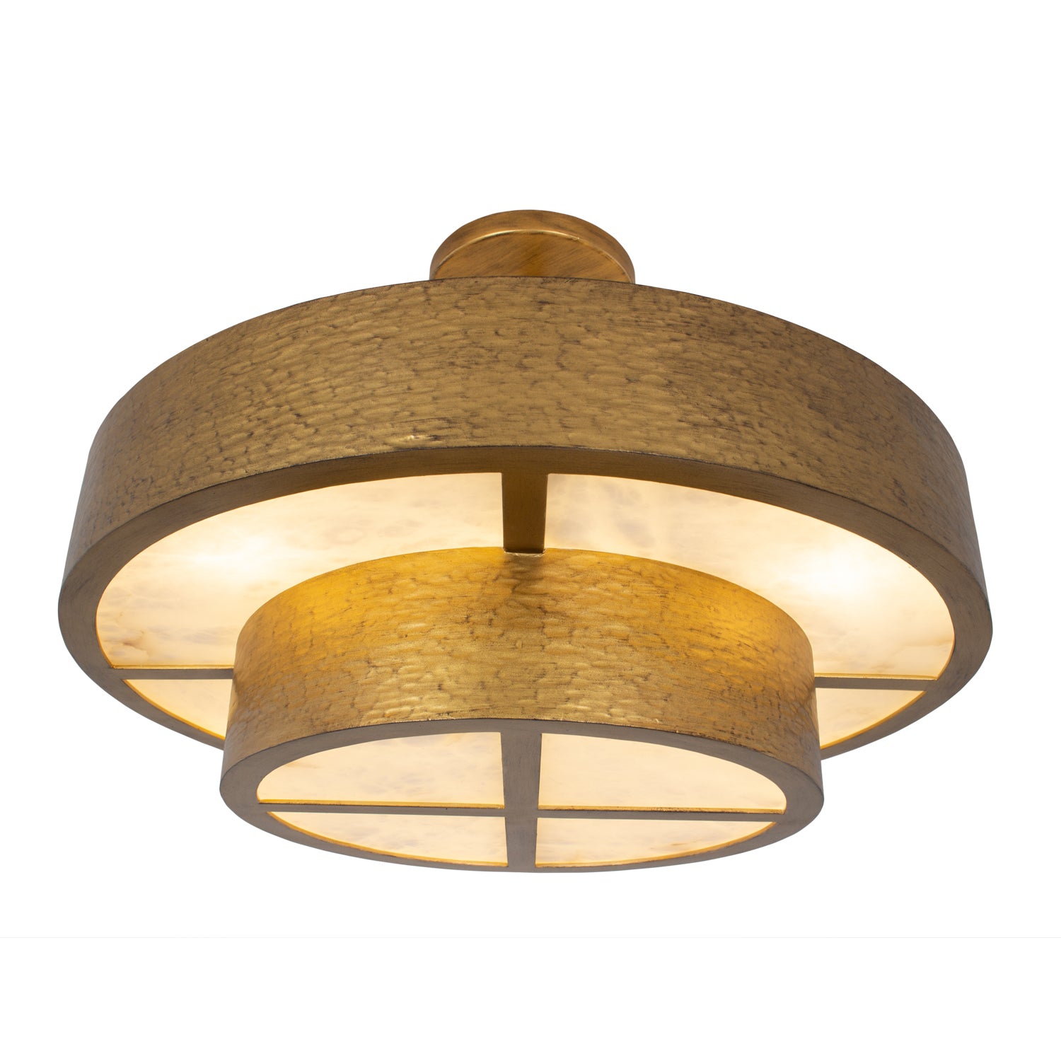 7'' Moda 8 Light Rustic Gold Semi-Flush