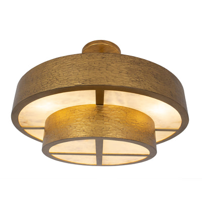 7'' Moda 8 Light Rustic Gold Semi-Flush