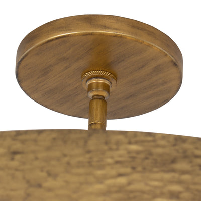 7'' Moda 8 Light Rustic Gold Semi-Flush