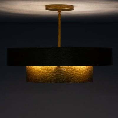 7'' Moda 8 Light Rustic Gold Semi-Flush