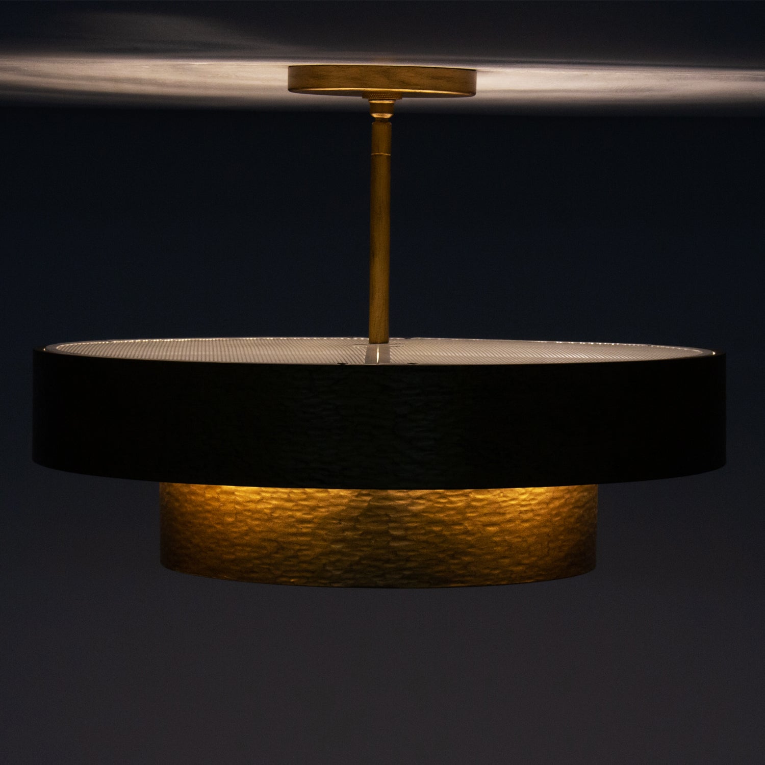 7'' Moda 8 Light Rustic Gold Semi-Flush