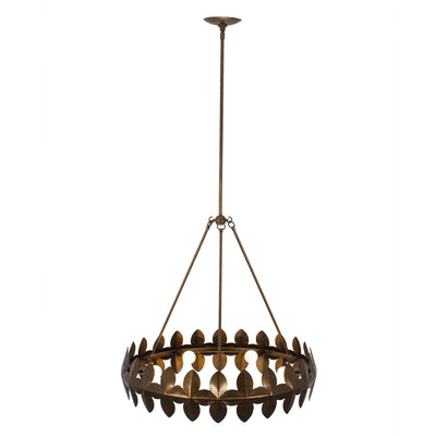 26.75'' Vittoria 6 Light Pearlized Antique Brass Chandelier