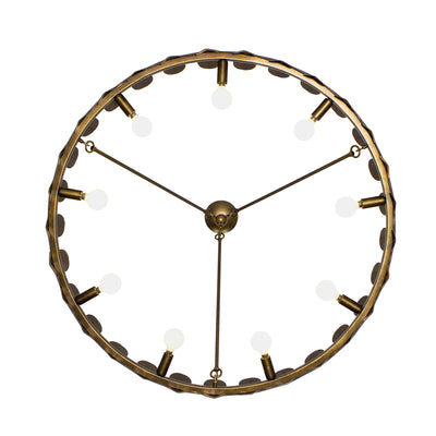 22.75'' Vittoria 9 Light Pearlized Antique Brass Chandelier