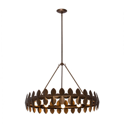 22.75'' Vittoria 9 Light Pearlized Antique Brass Chandelier