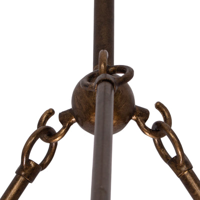 22.75'' Vittoria 9 Light Pearlized Antique Brass Chandelier