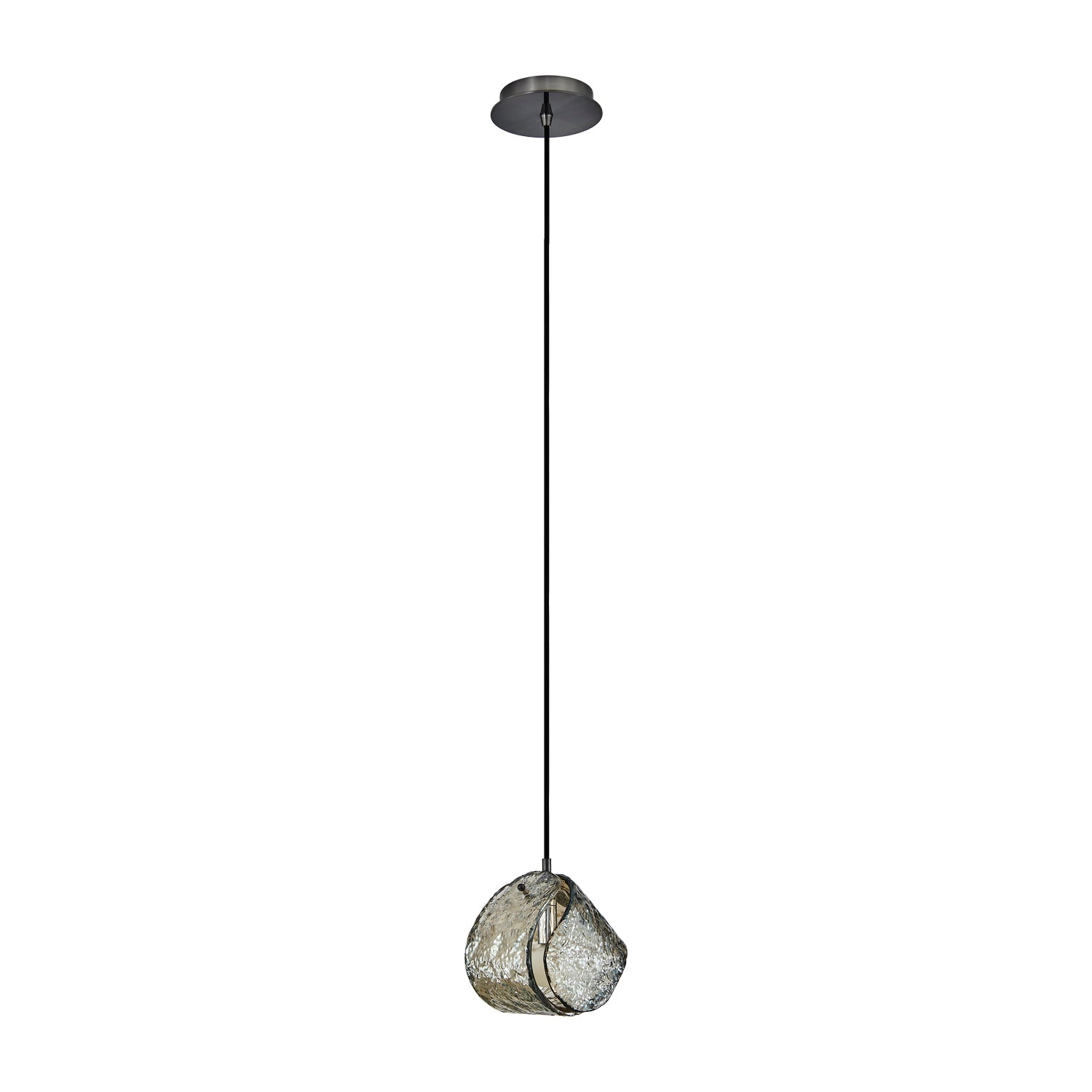 7.5'' Pallina 1 Light Satin Black Nickel Pendant