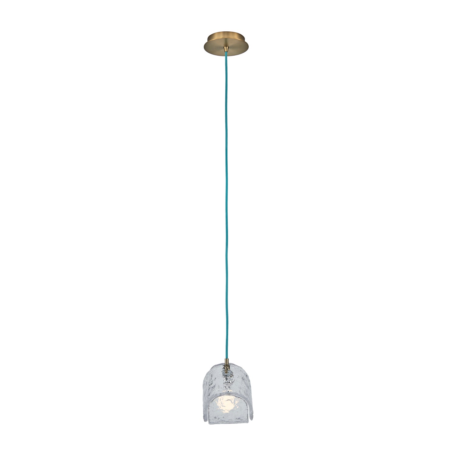 7.5'' Pallina 1 Light Winter Brass Pendant