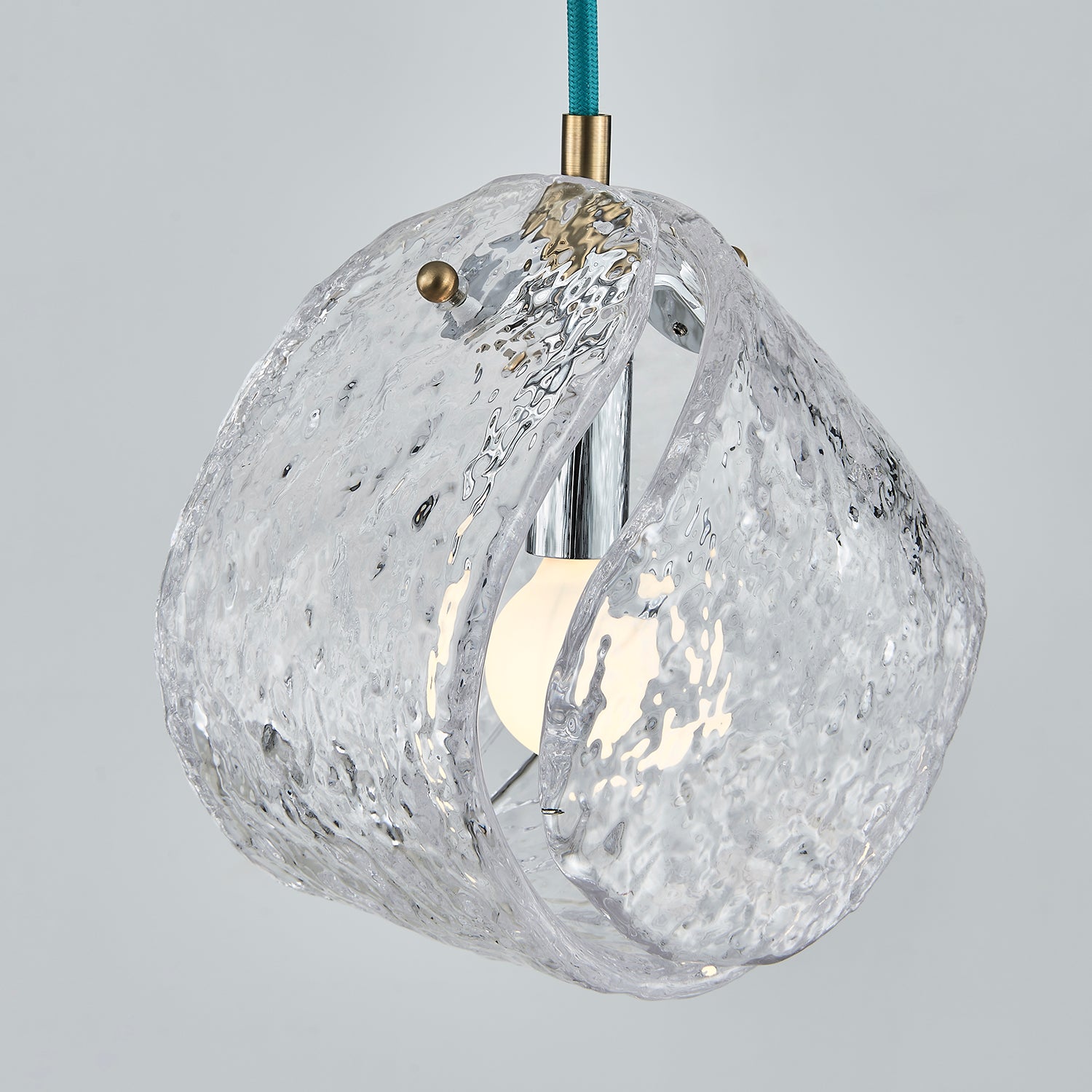 7.5'' Pallina 1 Light Winter Brass Pendant