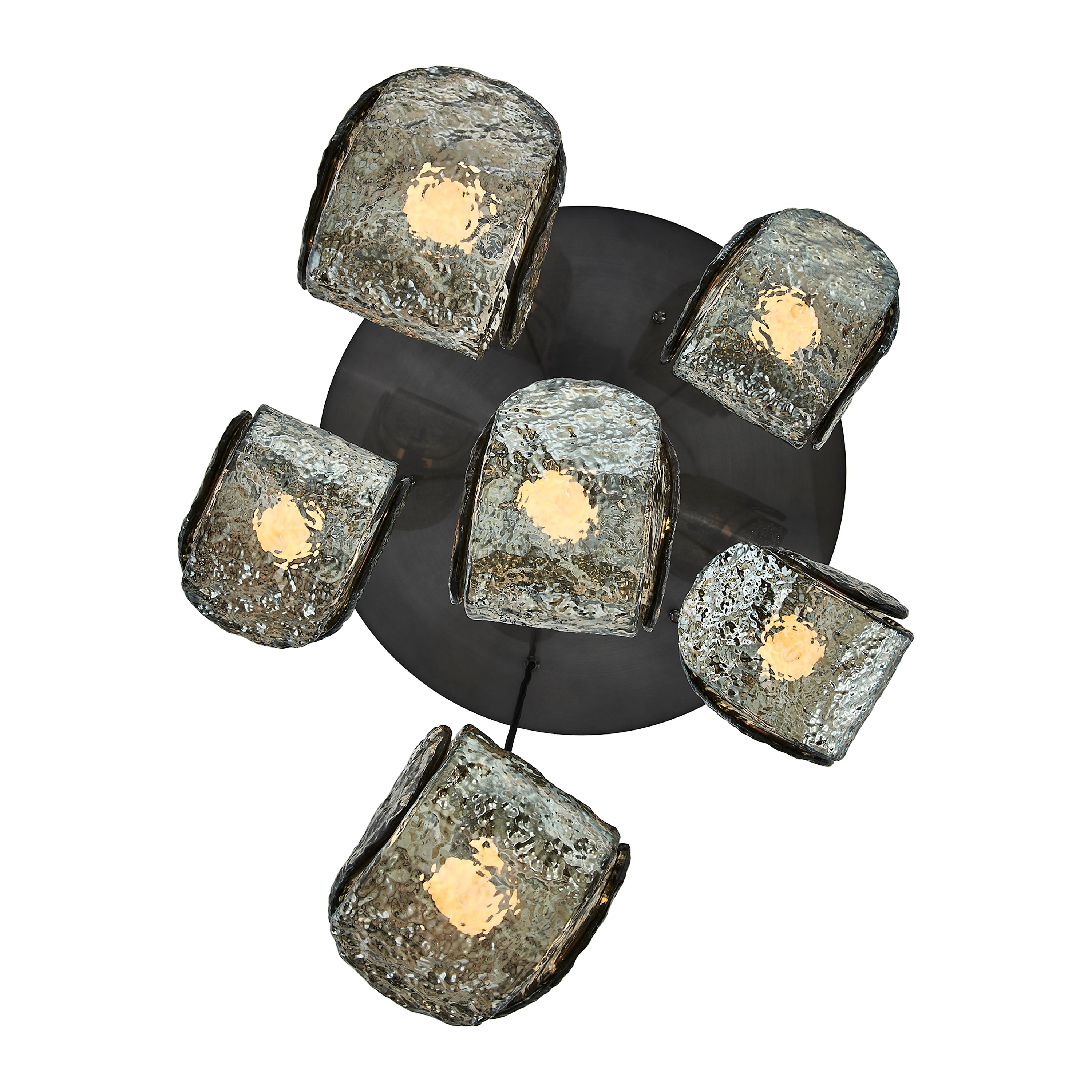 7.5'' Pallina 6 Light Satin Black Nickel Chandelier