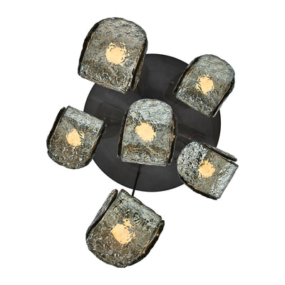 7.5'' Pallina 6 Light Satin Black Nickel Chandelier