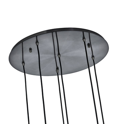 7.5'' Pallina 6 Light Satin Black Nickel Chandelier