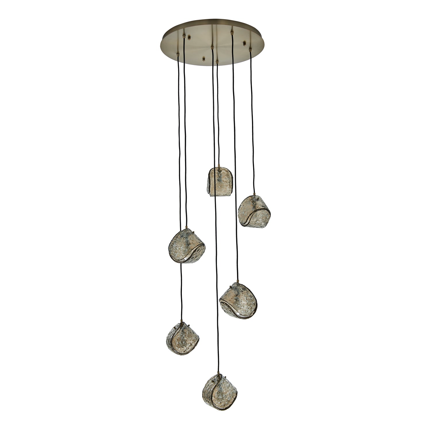 7.5'' Pallina 6 Light Winter Brass Chandelier