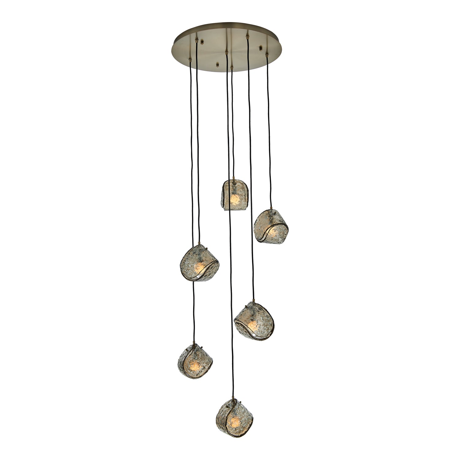 7.5'' Pallina 6 Light Winter Brass Chandelier