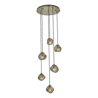 7.5'' Pallina 6 Light Winter Brass Chandelier