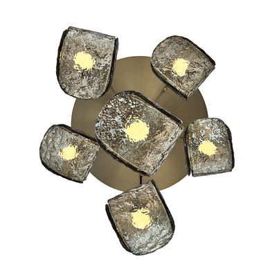 7.5'' Pallina 6 Light Winter Brass Chandelier