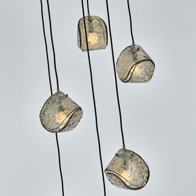 7.5'' Pallina 6 Light Winter Brass Chandelier