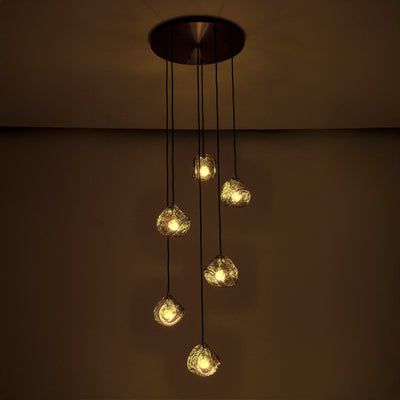 7.5'' Pallina 6 Light Winter Brass Chandelier