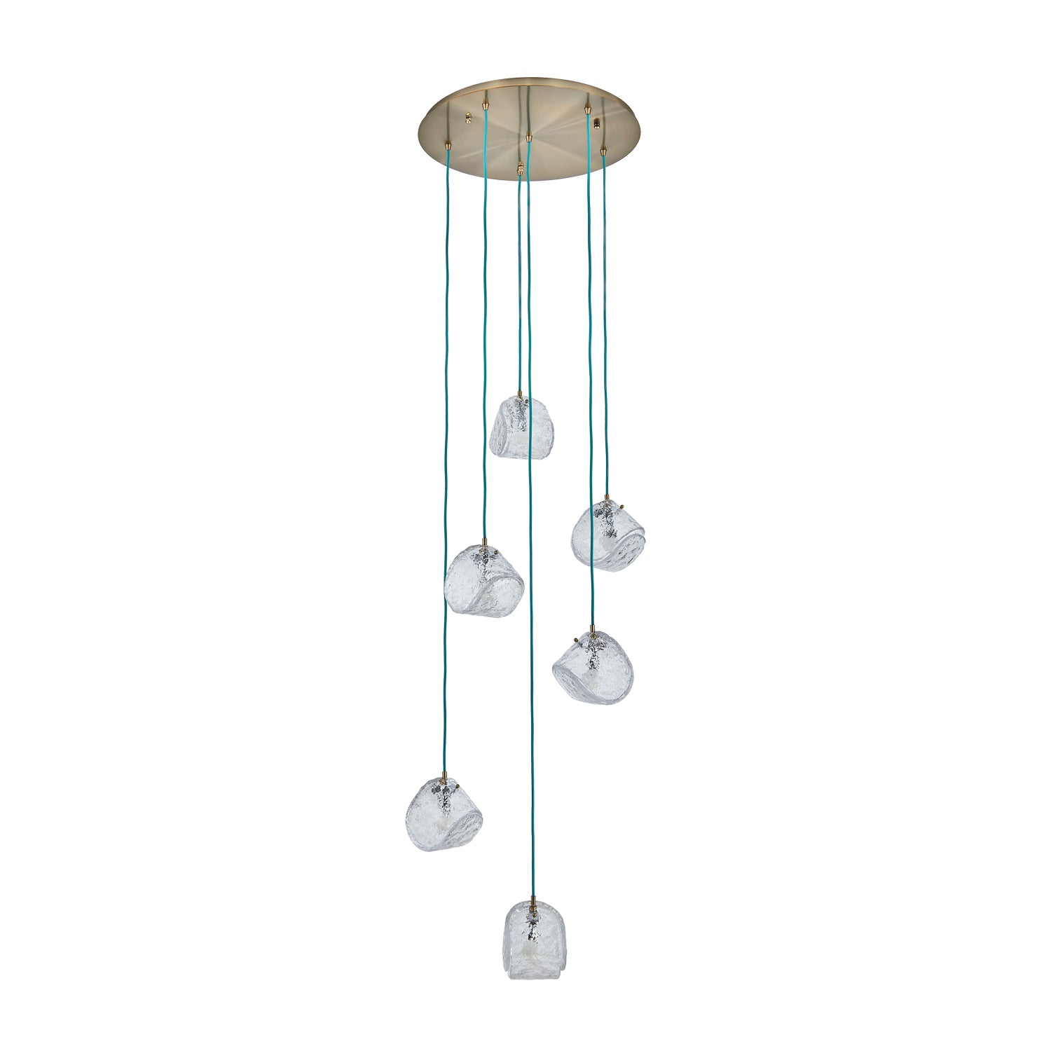 7.5'' Pallina 6 Light Winter Brass Chandelier