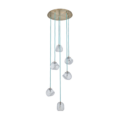 7.5'' Pallina 6 Light Winter Brass Chandelier