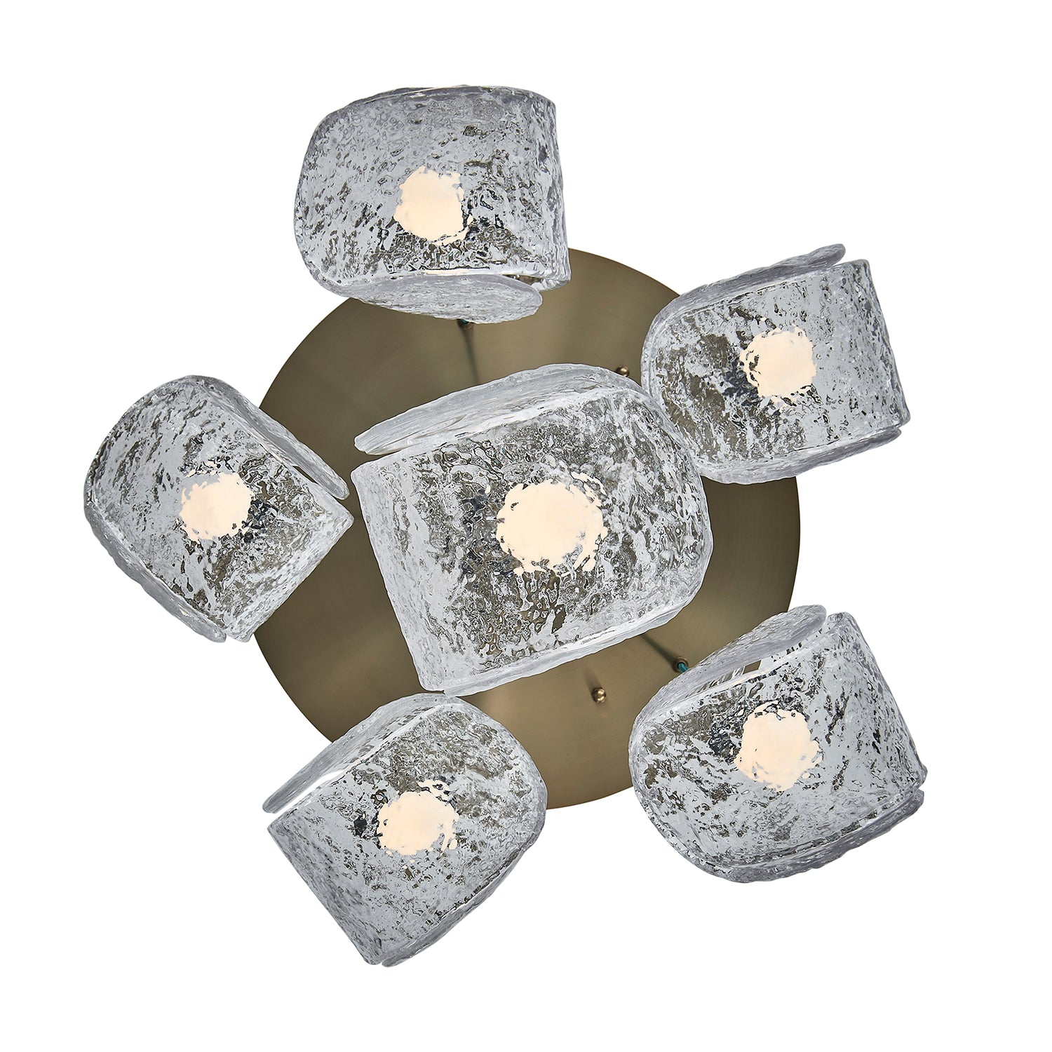 7.5'' Pallina 6 Light Winter Brass Chandelier