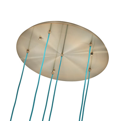 7.5'' Pallina 6 Light Winter Brass Chandelier
