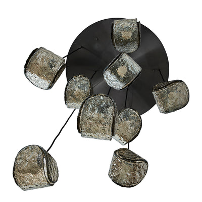 7.5'' Pallina 9 Light Satin Black Nickel Chandelier