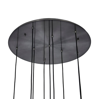 7.5'' Pallina 9 Light Satin Black Nickel Chandelier
