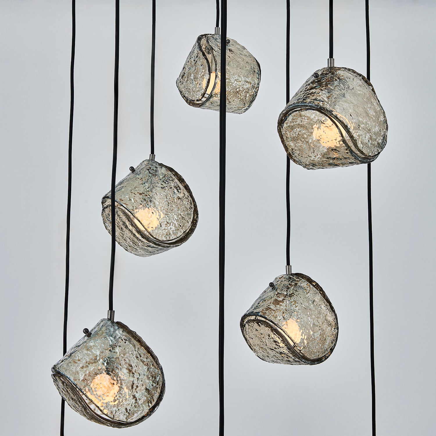 7.5'' Pallina 9 Light Satin Black Nickel Chandelier