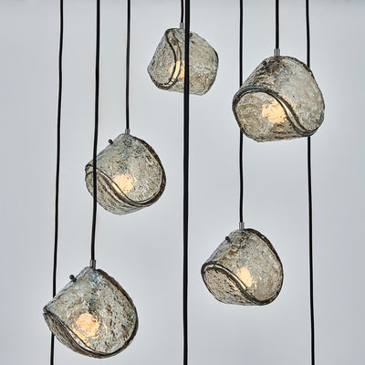 7.5'' Pallina 9 Light Satin Black Nickel Chandelier