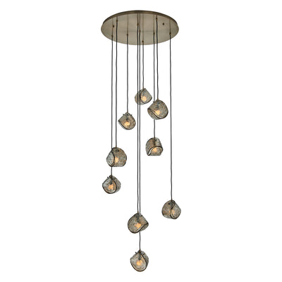 7.5'' Pallina 9 Light Winter Brass Chandelier