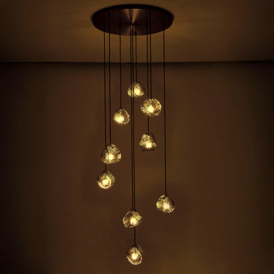 7.5'' Pallina 9 Light Winter Brass Chandelier