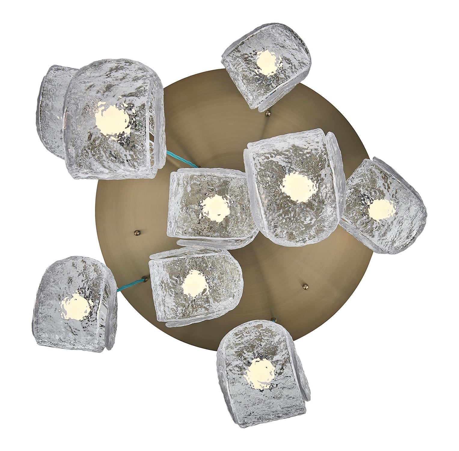 7.5'' Pallina 9 Light Winter Brass Chandelier