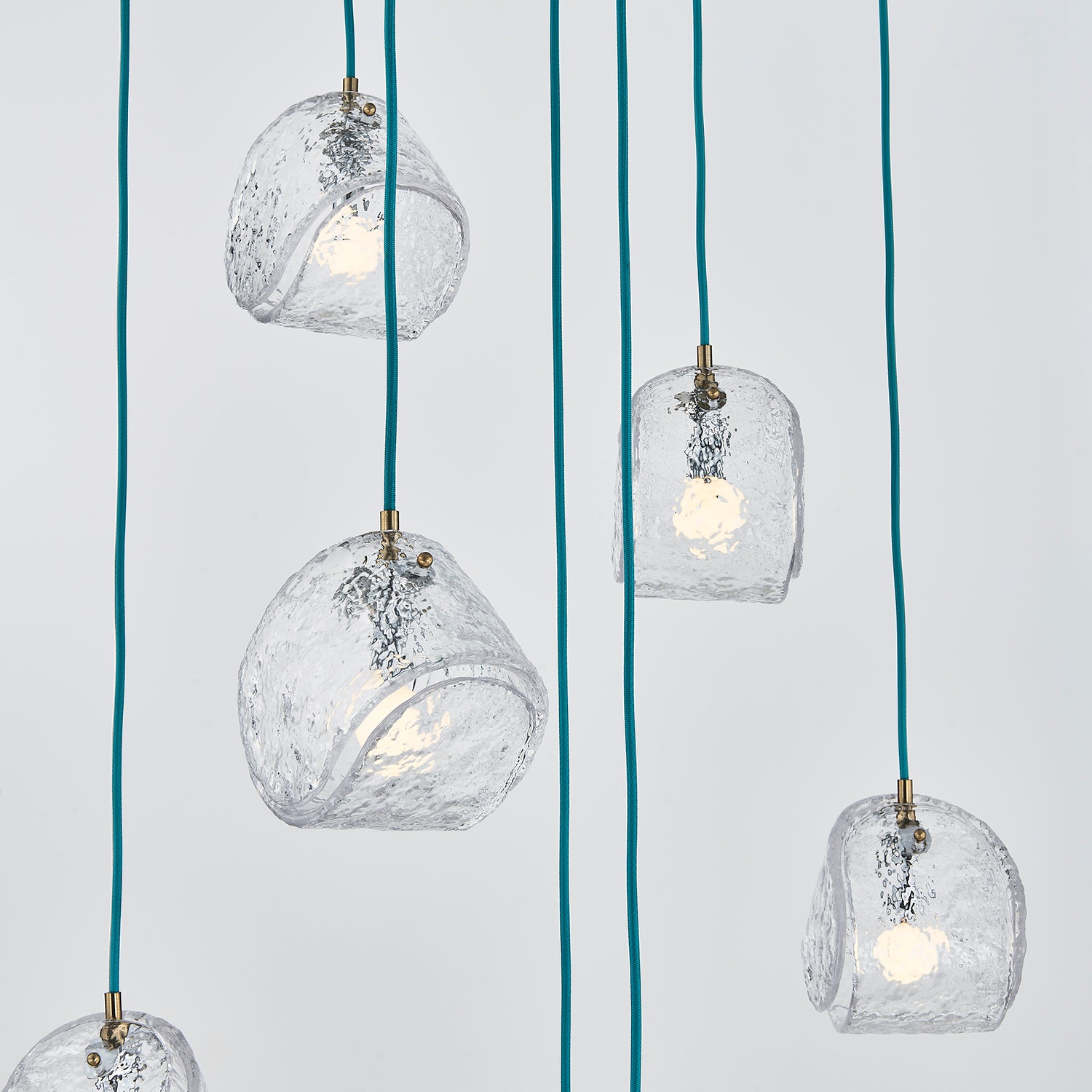 7.5'' Pallina 9 Light Winter Brass Chandelier