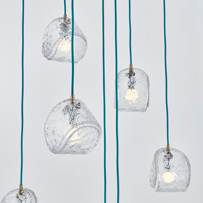 7.5'' Pallina 9 Light Winter Brass Chandelier