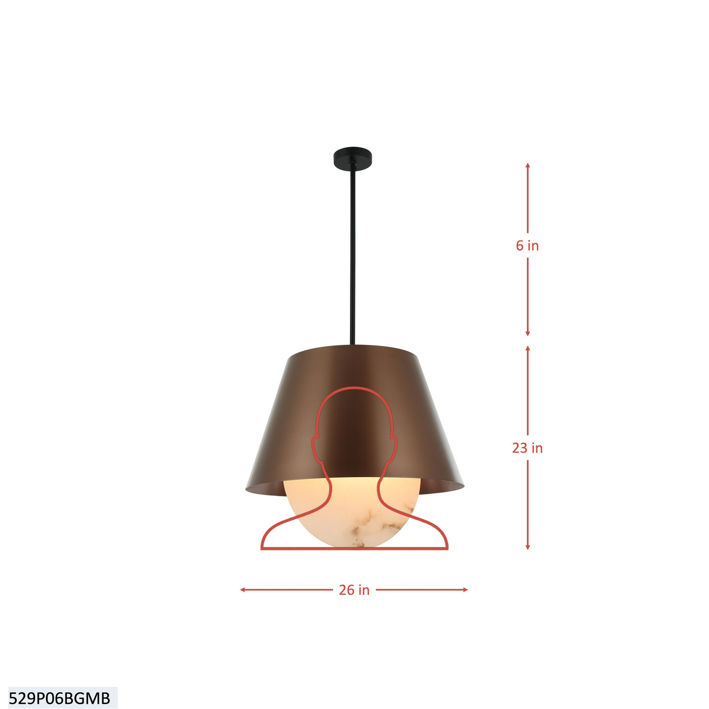 Rock On 6 Light Pendant