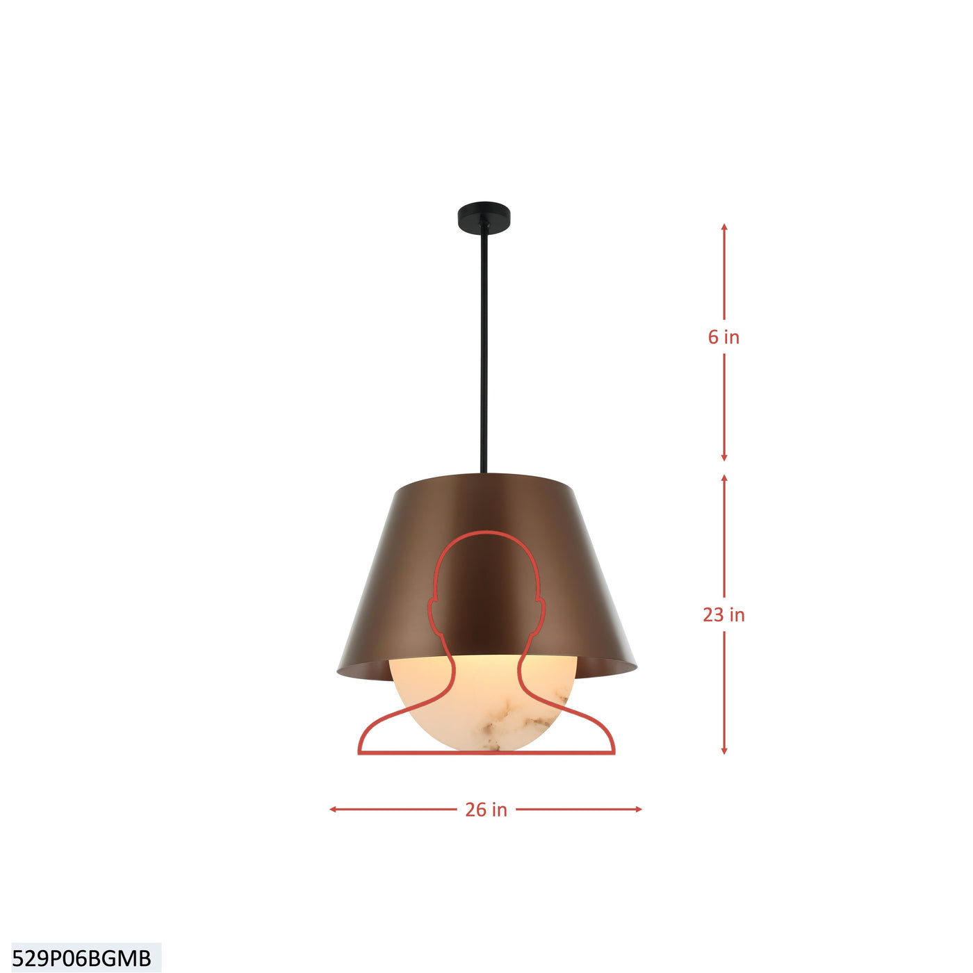 Rock On 6 Light Pendant